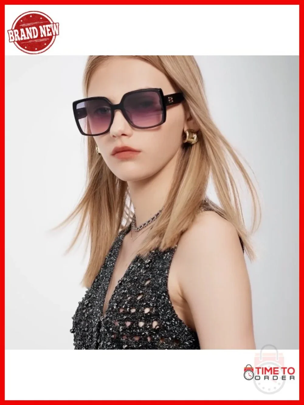 Oversized Polarized UV400 Sunglasses - Durable Acetate Frames & Nylon HD Lenses
